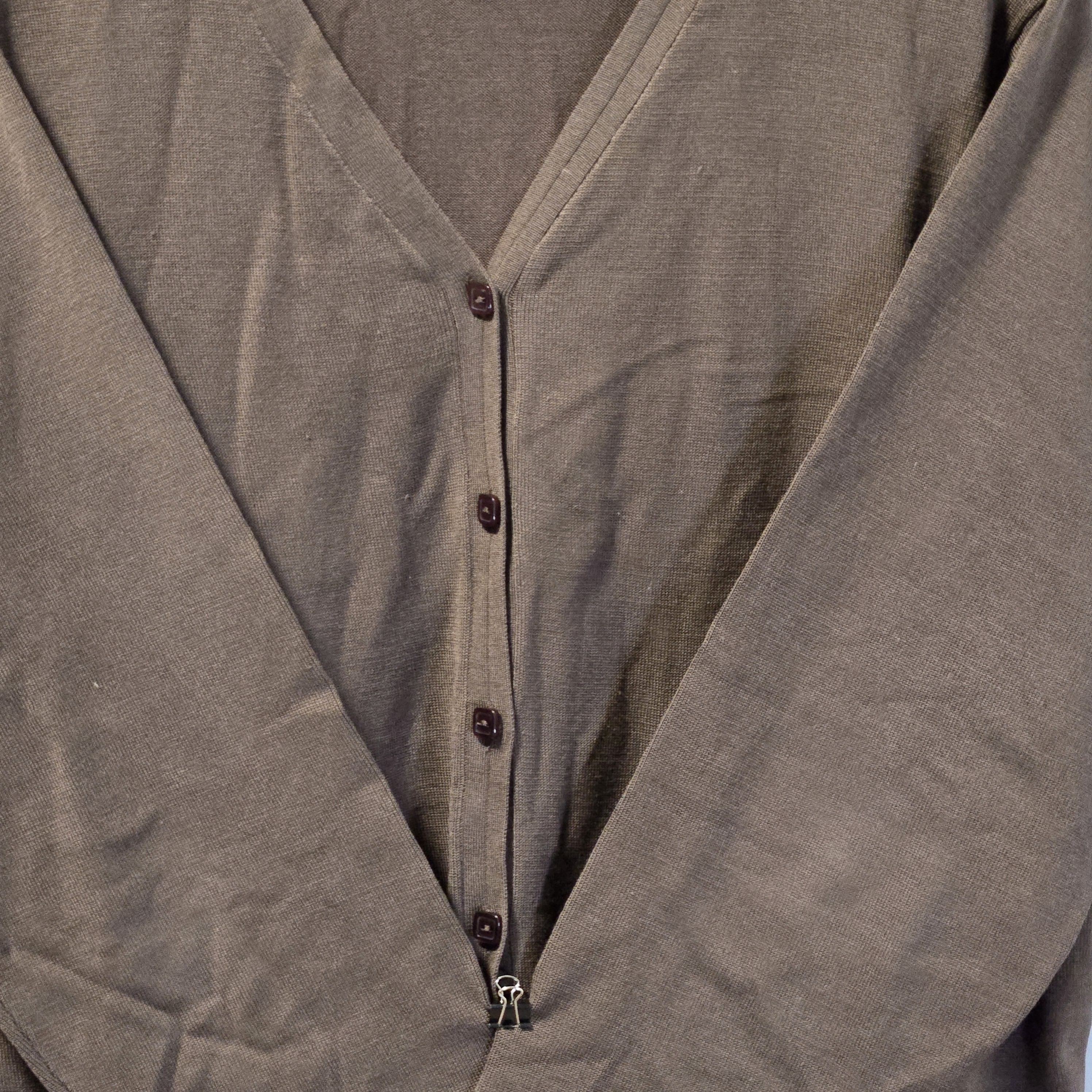 Talbots Sweater Cardigan Silk Blend Brown Button Up Casual Classic 2xl Plus